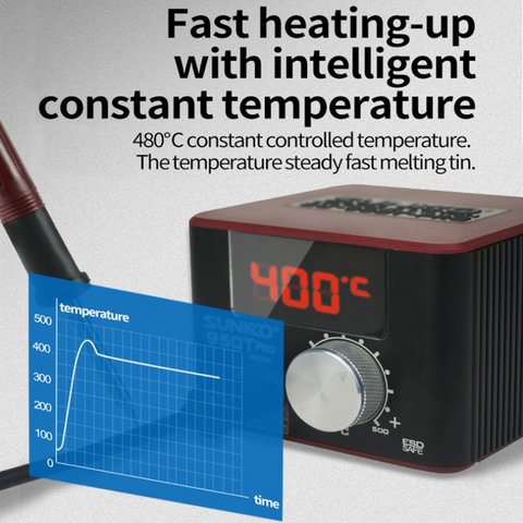 Паяльная станция SUNKKO 950T Pro, цифровая, 75 Вт, черная Превью 2