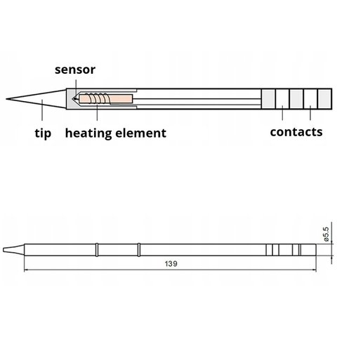 Soldering Iron Tip Mechanic T12 OT-2.4D, (double-sided cut) Preview 1