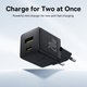 Сетевое зарядное устройство Baseus Palm, 20 Вт, Fast Charge, черный, 2 порта, #P10111608113-00 Превью 1