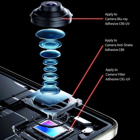 Glue Mechanic C90-UV, (for camera repairing, 3 g, blue light) Preview 2