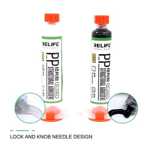 Adhesivo RELIFE RL-035A, poliuretano, negro, para pegar tapas traseras, para marcos de pantalla, 5 ml Vista previa  1