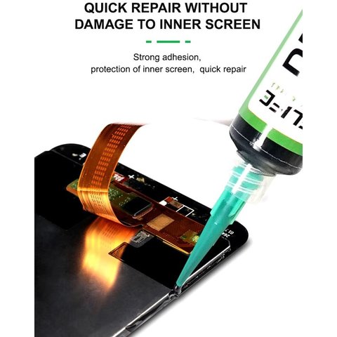 Клей RELIFE RL-035A, полиуретановый, черный, для приклеивания задних крышек, для дисплейных рамок, 5 мл Превью 2