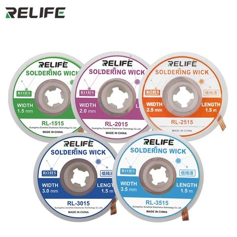 Стрічка для випаювання RELIFE RL-2515, (Ш) 2,5 мм, (Д) 1,5 м Прев'ю 1