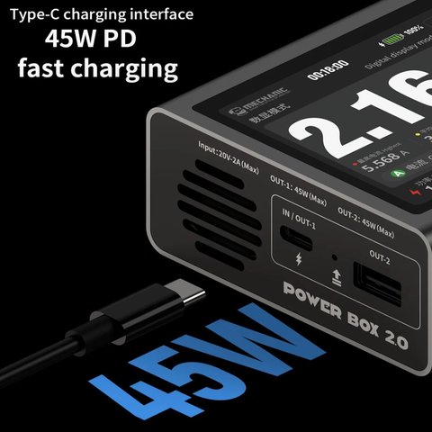 Лабораторный блок питания Mechanic Power Box 2.0, 10000mAh, 45W, Type-C, PD, 12 V, 5A Превью 5